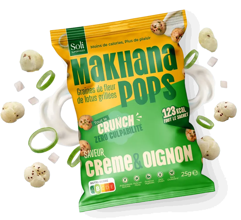 25 g bag of Makhana Pops Cream & Onion