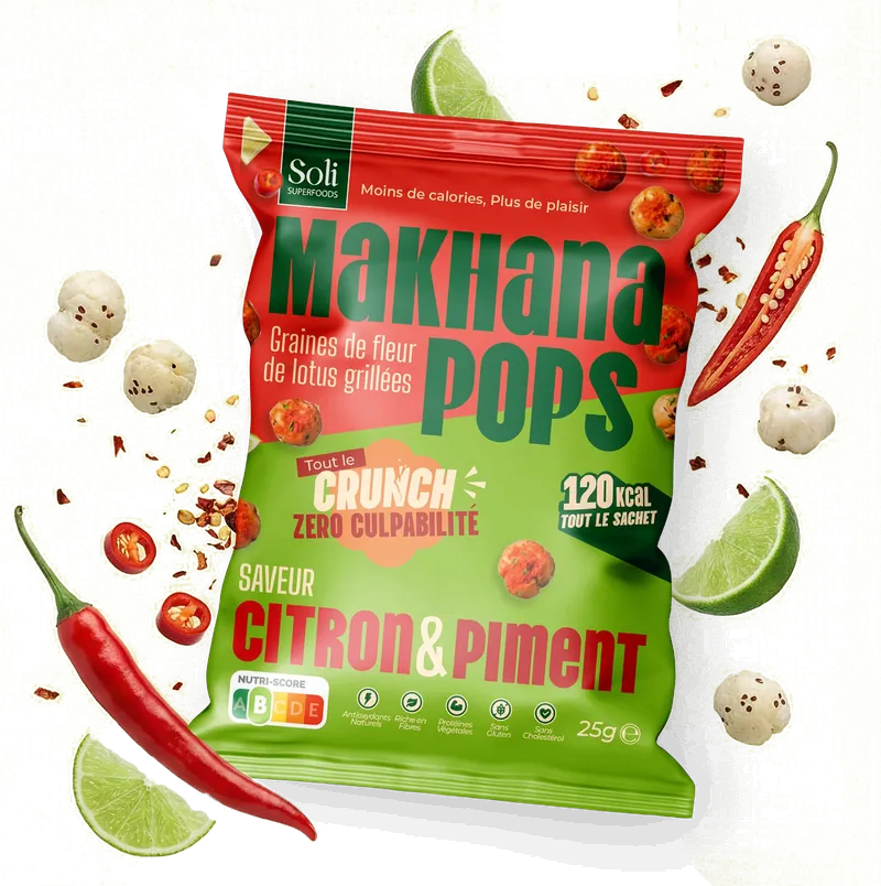 25 g bag of Makhana Pops Lemon & Chilli
