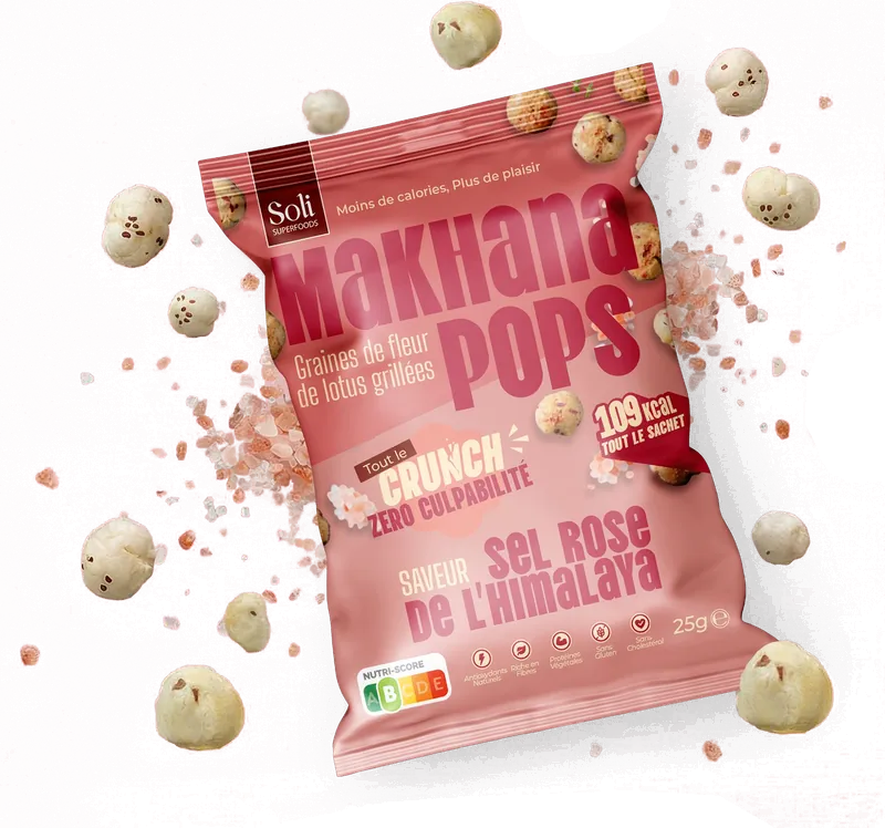 25 g bag of Makhana Pops Pink Himalayan Salt